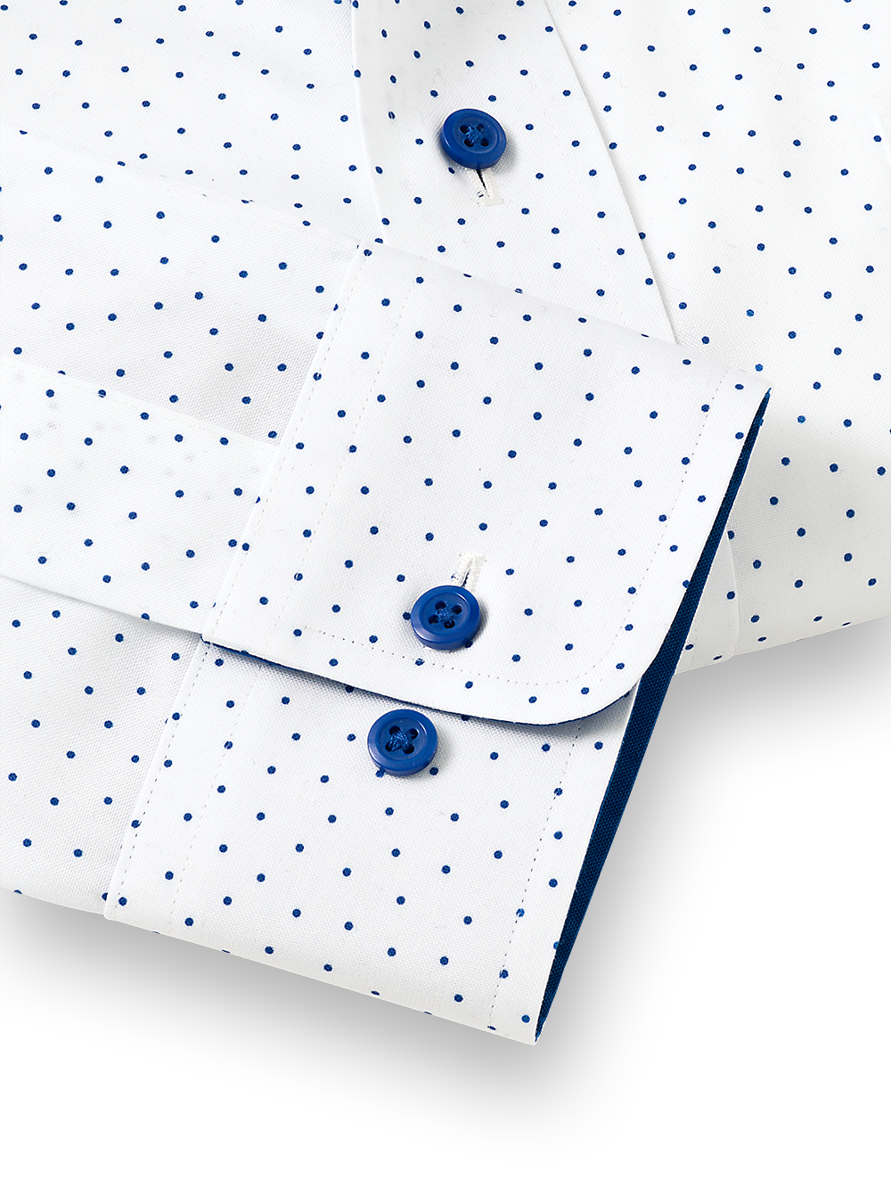 Alternate Image of Non-iron Cotton Dot Dress Shirt With Contrast Trim-3