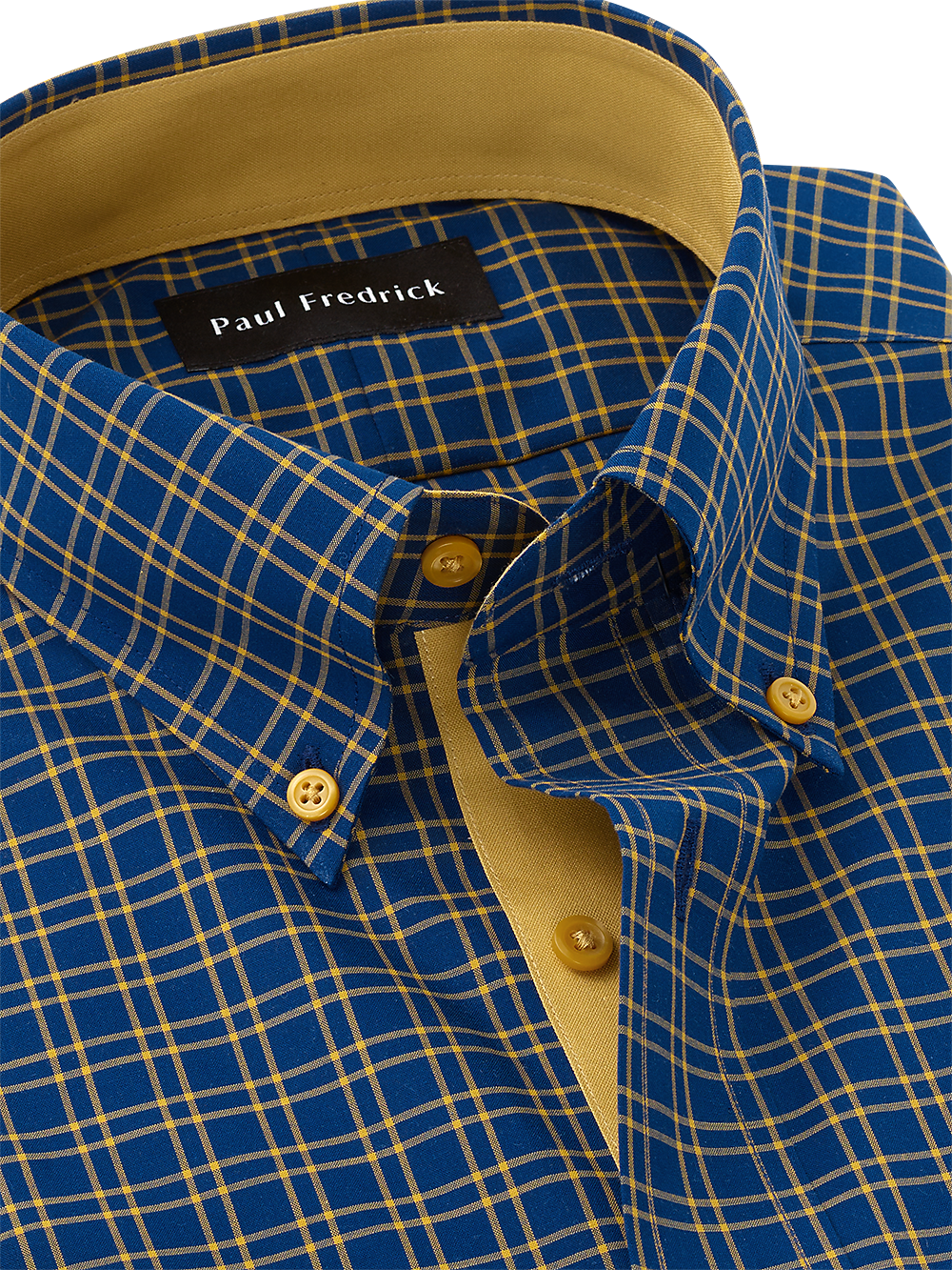 Alternate Image of Non-iron Cotton Check Dress Shirt With Contrast Trim-2