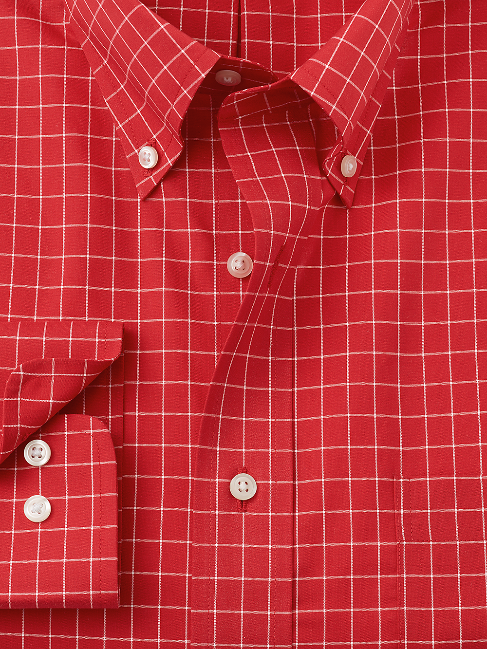 Alternate Image of Non-iron Cotton Check Dress Shirt-1