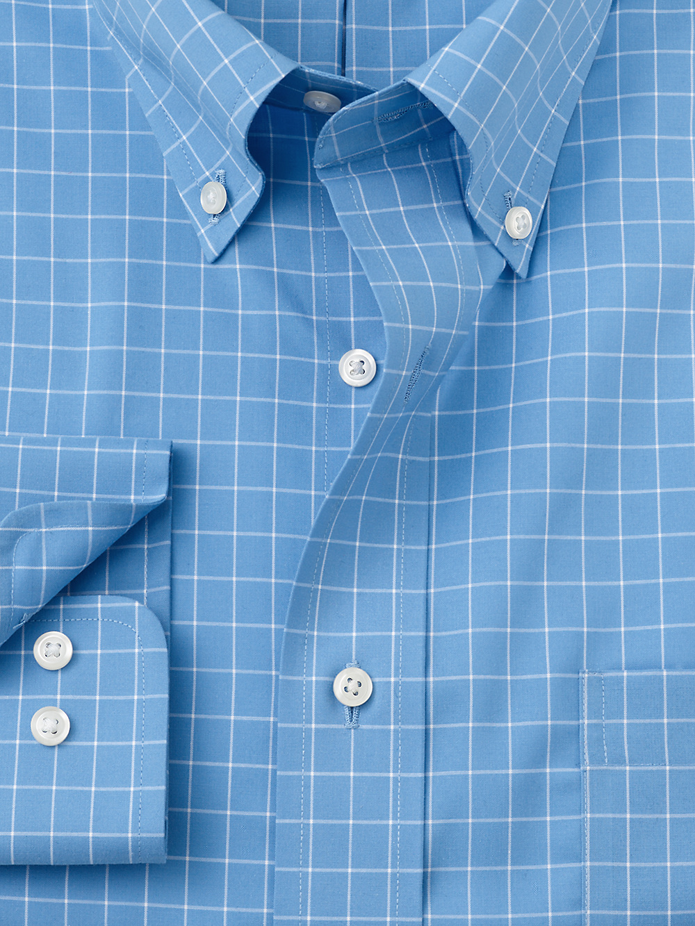 Alternate Image of Non-iron Cotton Check Dress Shirt-1