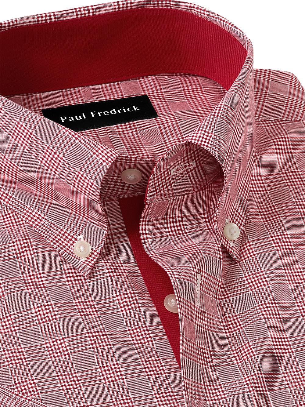 Alternate Image of Non-iron Cotton Plaid Dress Shirt With Contrast Trim-2