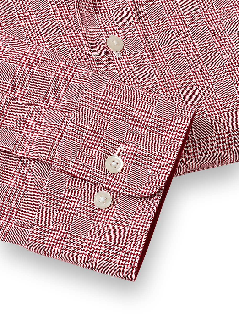 Alternate Image of Non-iron Cotton Plaid Dress Shirt With Contrast Trim-3