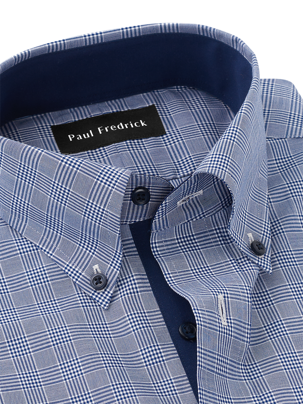 Alternate Image of Non-iron Cotton Plaid Dress Shirt With Contrast Trim-6