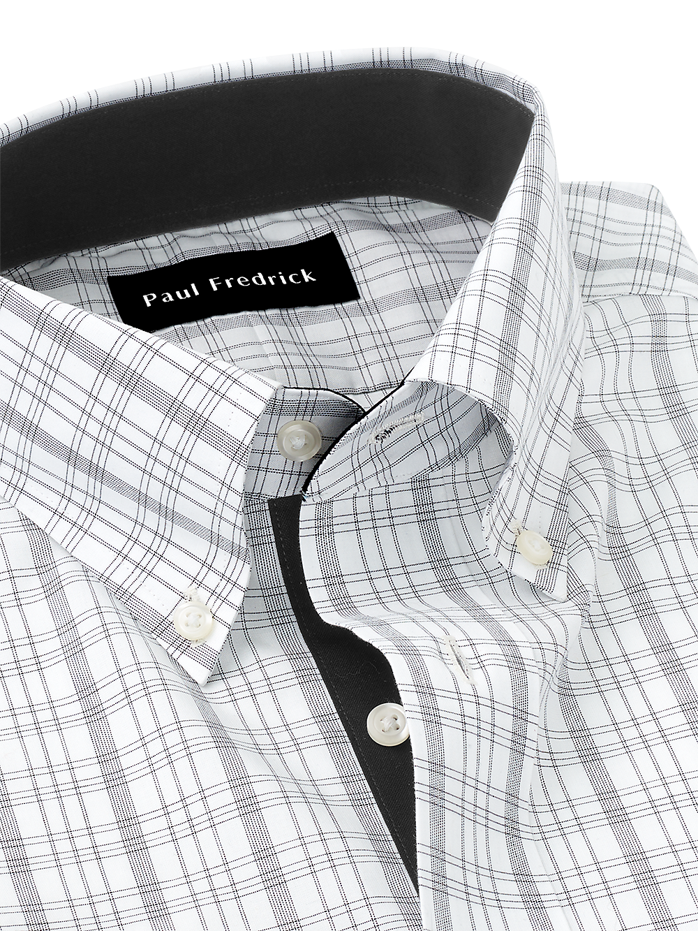 Alternate Image of Non-iron Cotton Check Dress Shirt With Contrast Trim-6