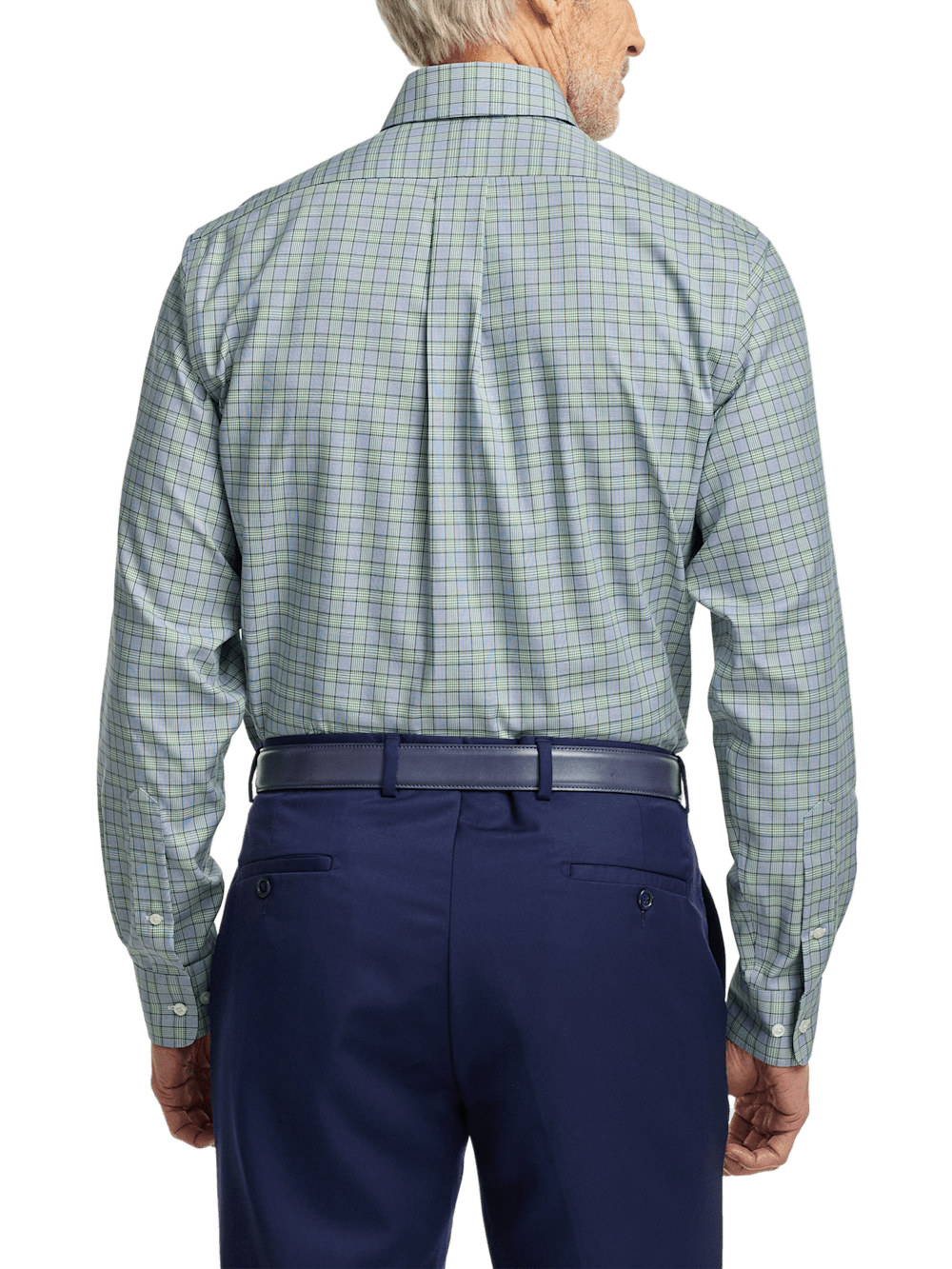 Alternate Image of Non-iron Cotton Plaid Dress Shirt With Contrast Trim-4