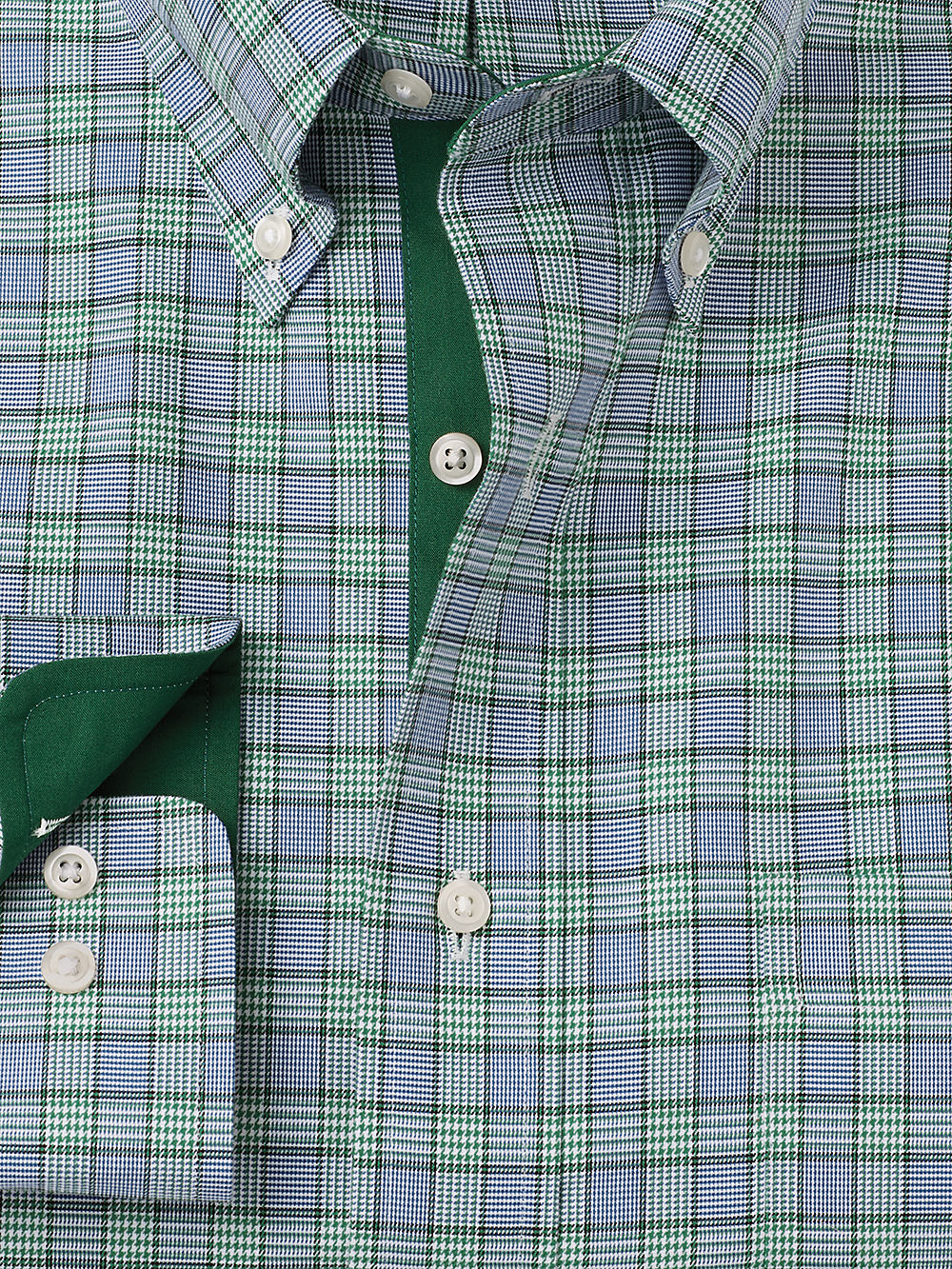 Alternate Image of Non-iron Cotton Plaid Dress Shirt With Contrast Trim-5