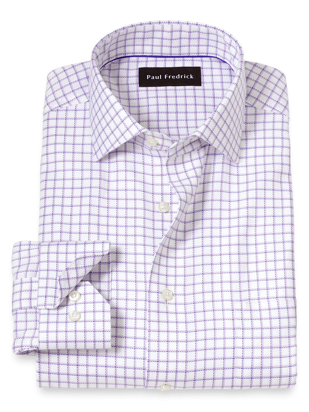 Product Image of Comfort Stretch Non-iron Check Dress Shirt-Purple