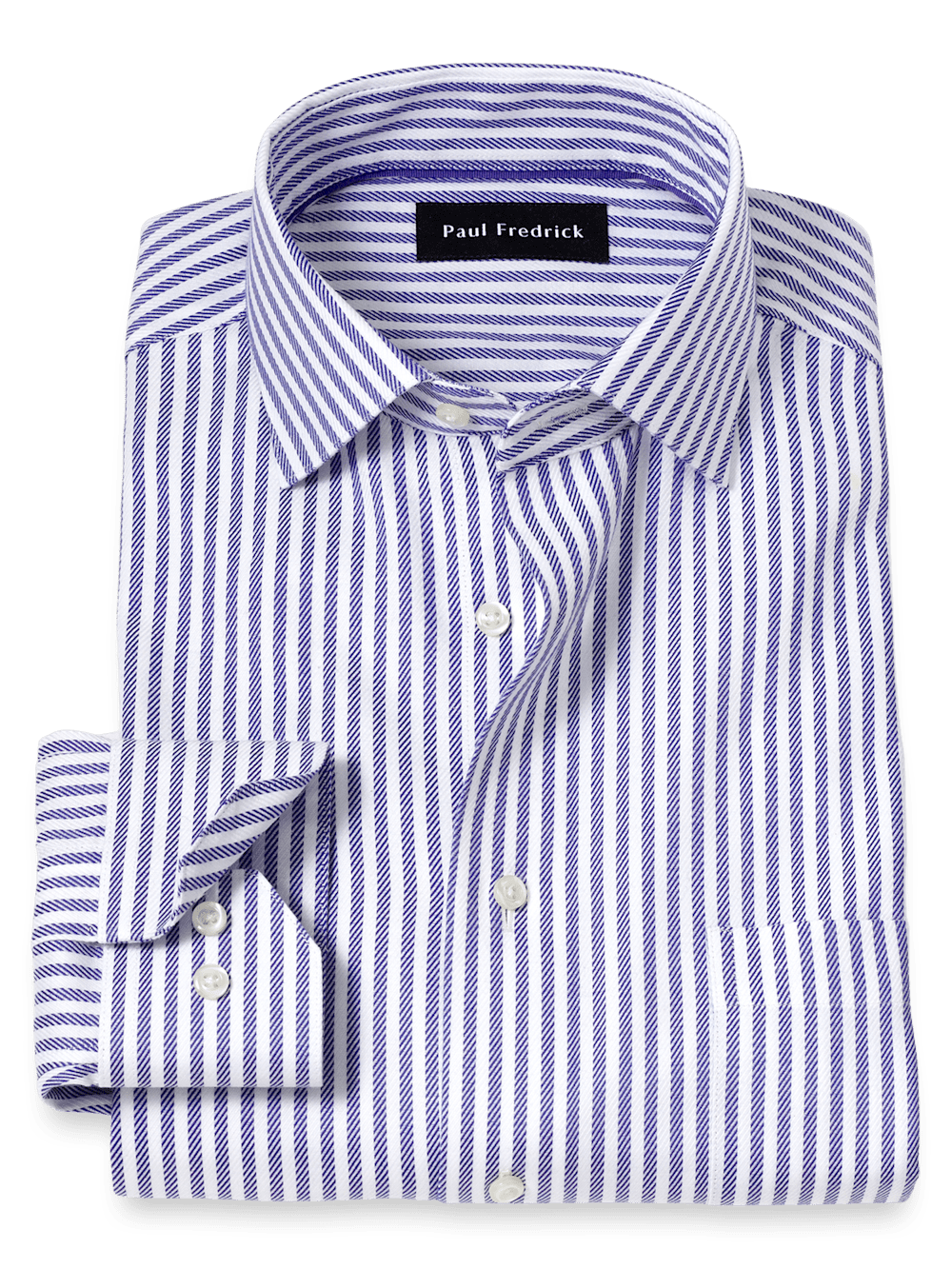 Product Image of Comfort Stretch Non-iron Stripe Dress Shirt-Purple