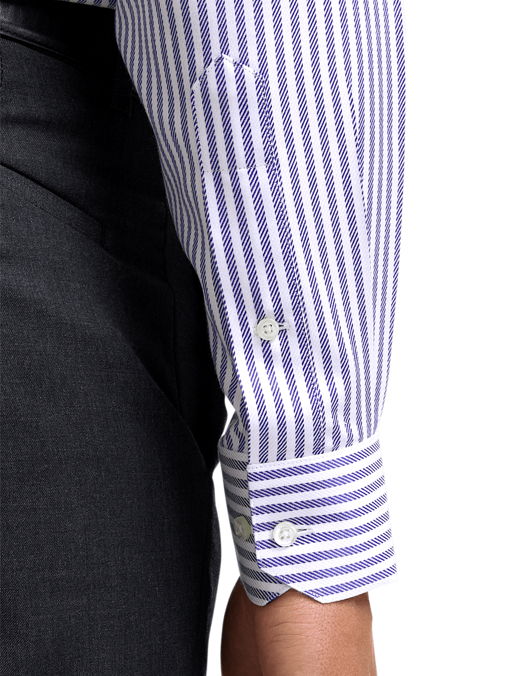 Alternate Image of Comfort Stretch Non-iron Stripe Dress Shirt-3