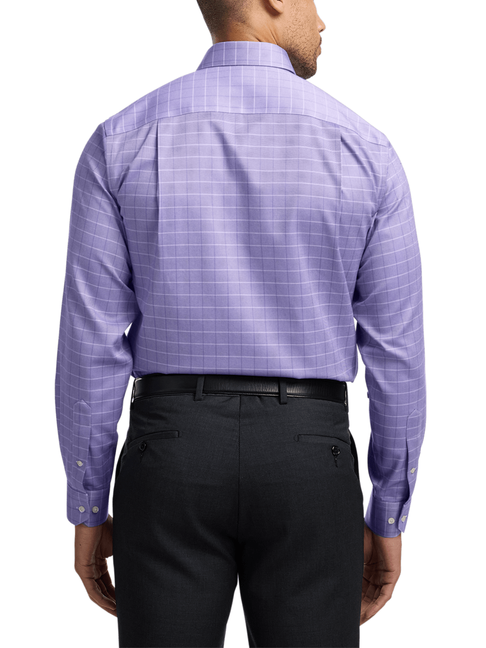 Alternate Image of Comfort Stretch Non-iron Check Dress Shirt-4