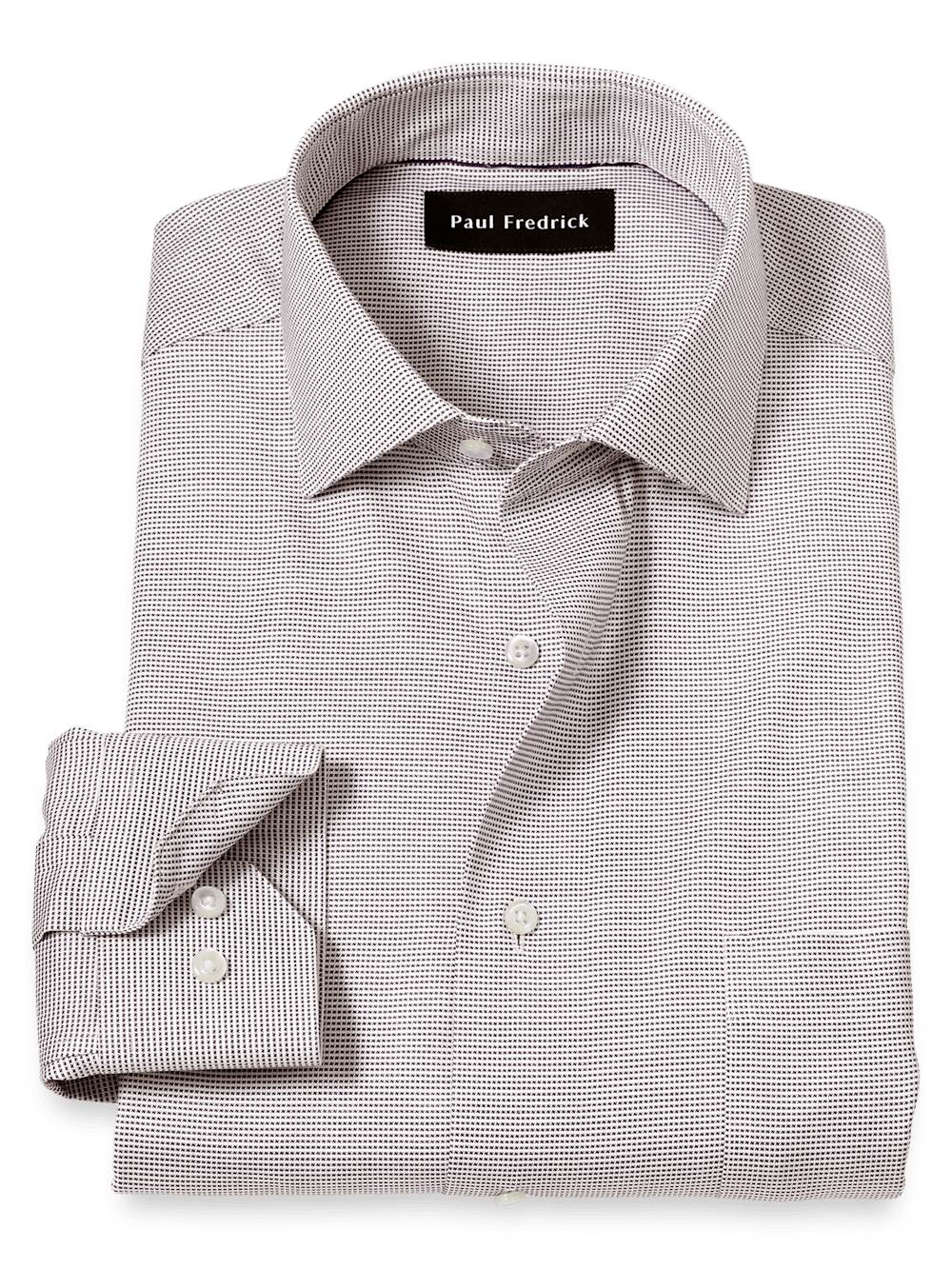 Product Image of Comfort Stretch Non-iron Solid Dress Shirt-Brown