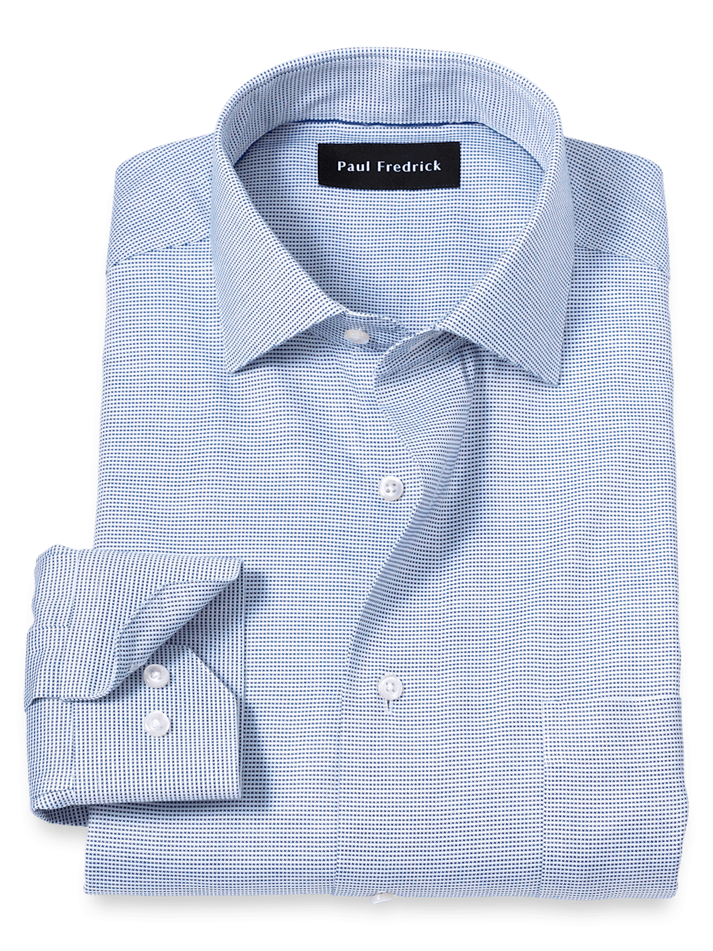 Product Image of Comfort Stretch Non-iron Solid Dress Shirt-Cobalt