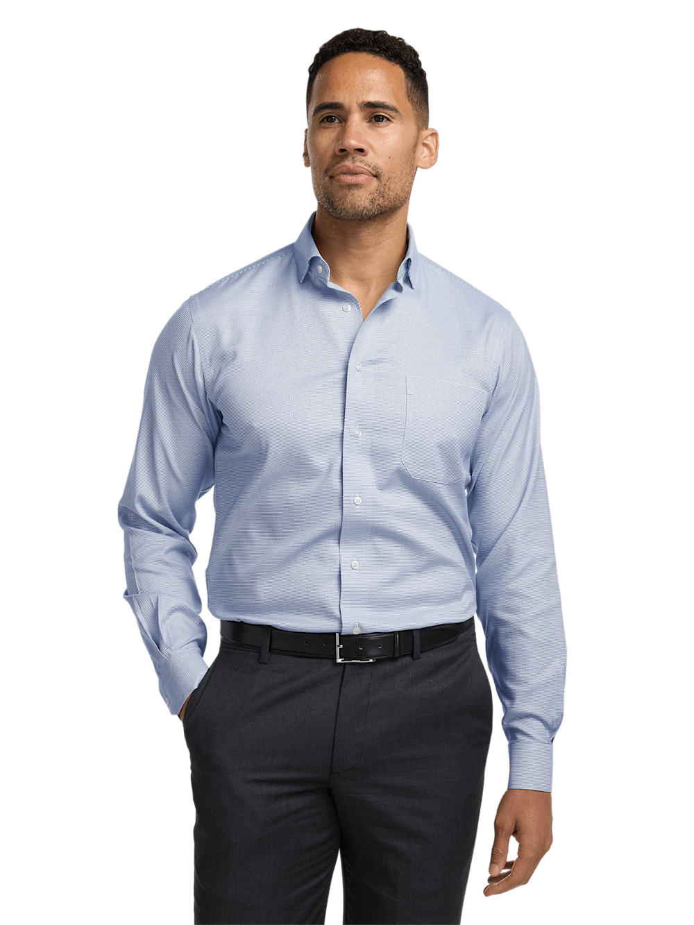 Alternate Image of Comfort Stretch Non-iron Solid Dress Shirt-1