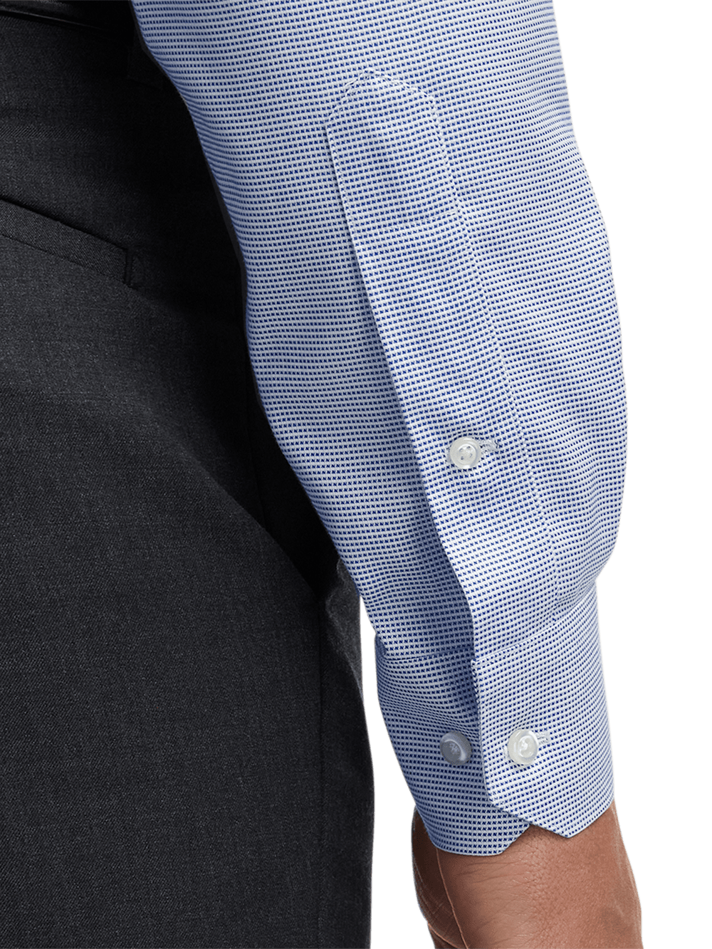 Alternate Image of Comfort Stretch Non-iron Solid Dress Shirt-3