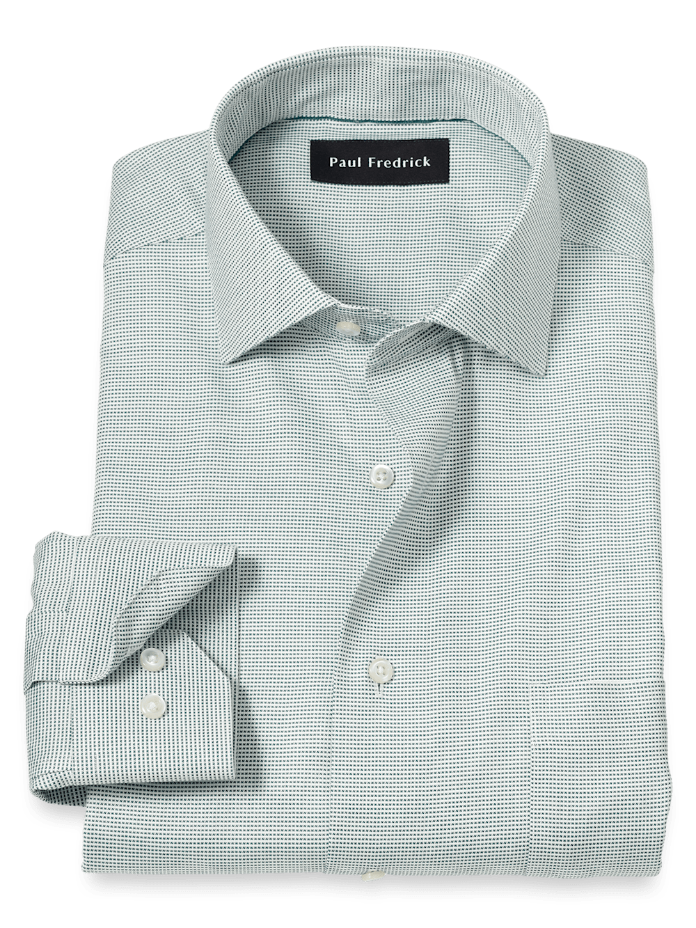 Product Image of Comfort Stretch Non-iron Solid Dress Shirt-Green