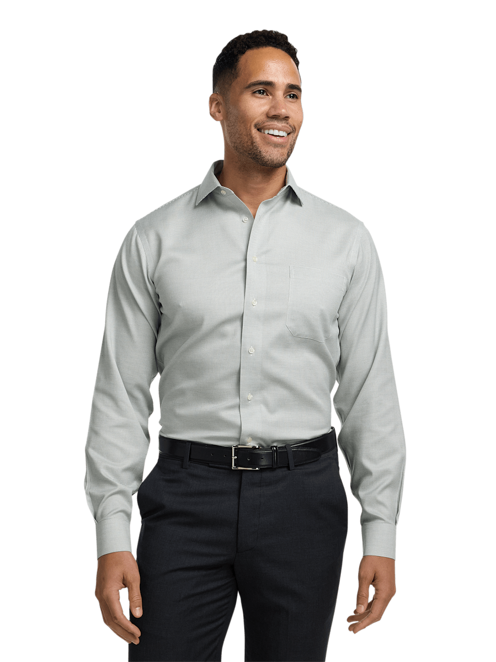 Alternate Image of Comfort Stretch Non-iron Solid Dress Shirt-1