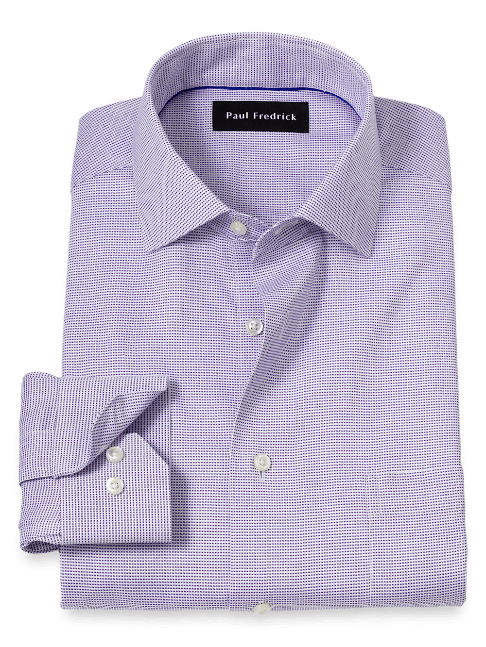 Product Image of Comfort Stretch Non-iron Solid Dress Shirt-Purple