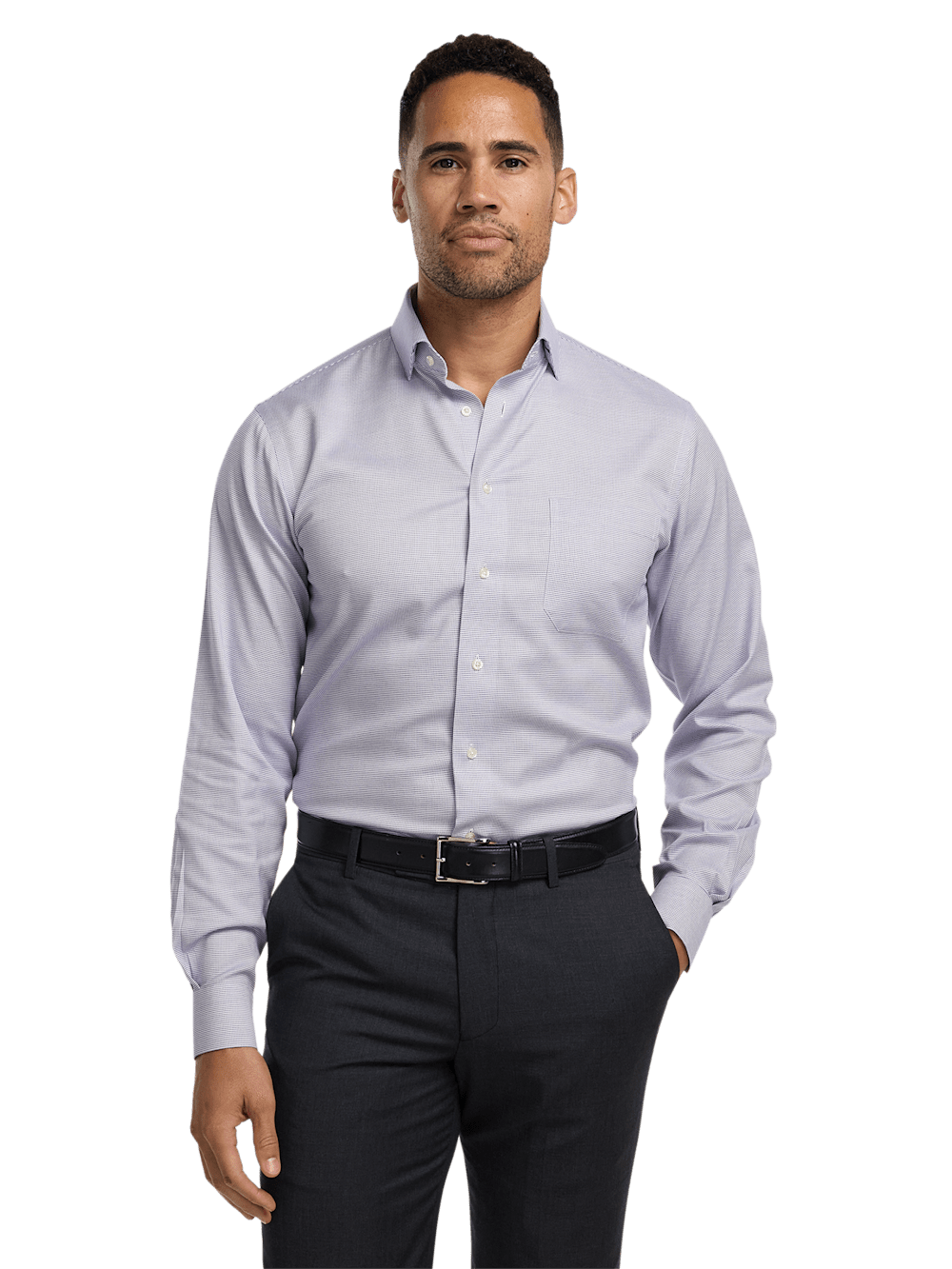 Alternate Image of Comfort Stretch Non-iron Solid Dress Shirt-1