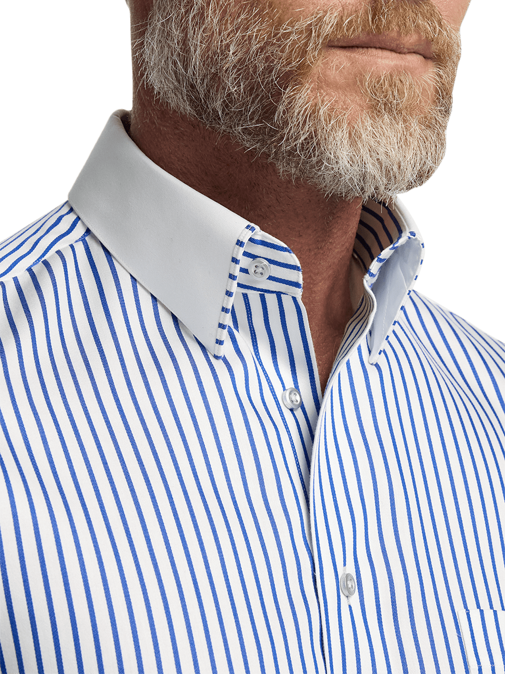 Alternate Image of Non-iron Cotton Stripe Dress Shirt With Contrast Trim-3