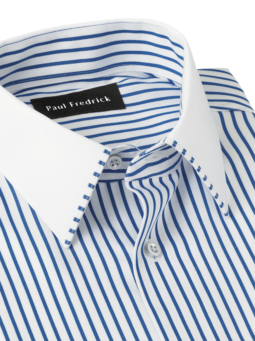 Alternate Image of Non-iron Cotton Stripe Dress Shirt With Contrast Trim-7