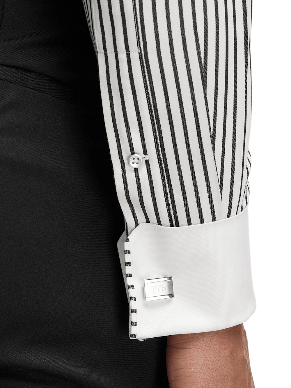 Alternate Image of Non-iron Cotton Stripe Dress Shirt With Contrast Trim-4