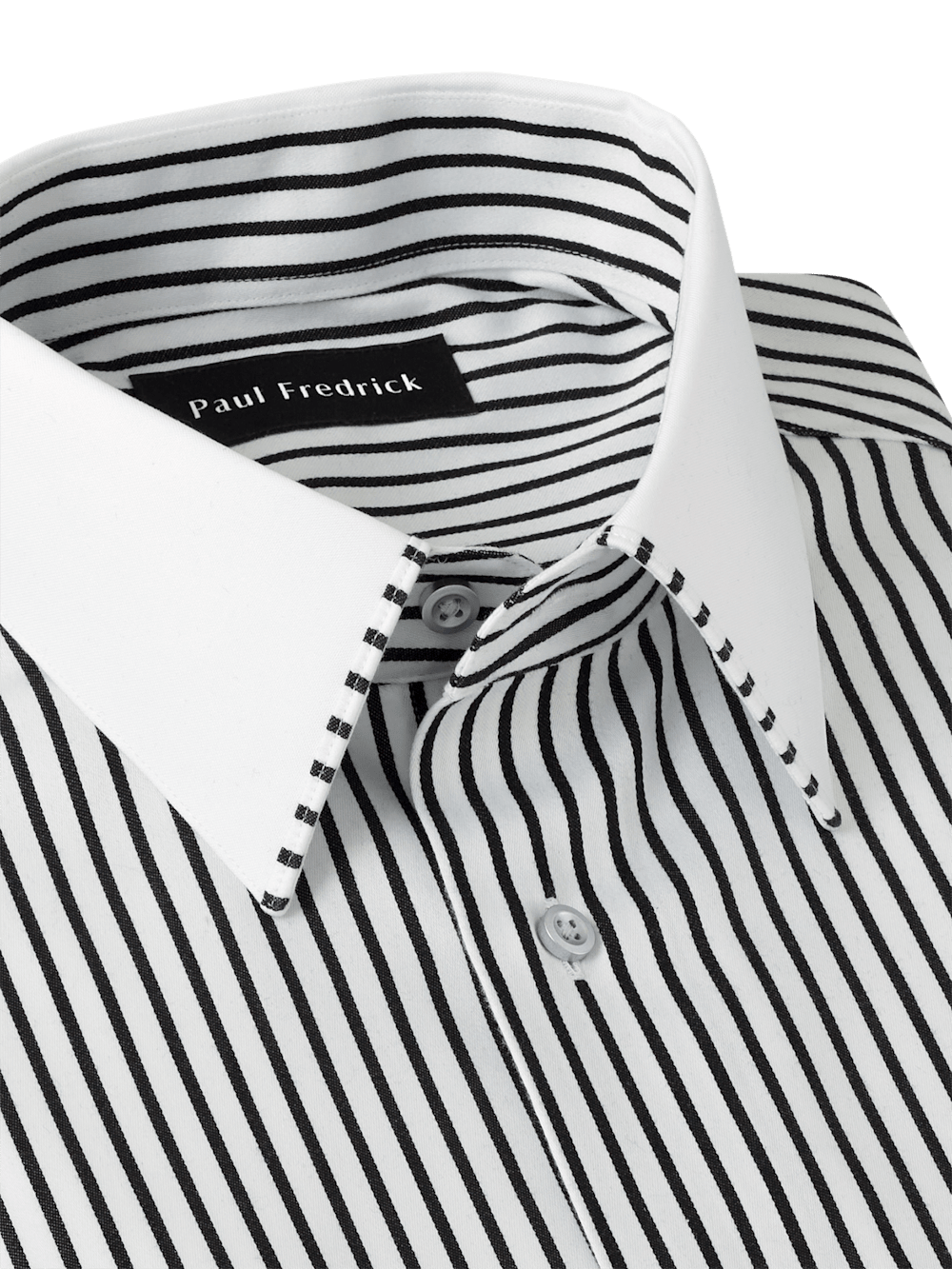 Alternate Image of Non-iron Cotton Stripe Dress Shirt With Contrast Trim-7