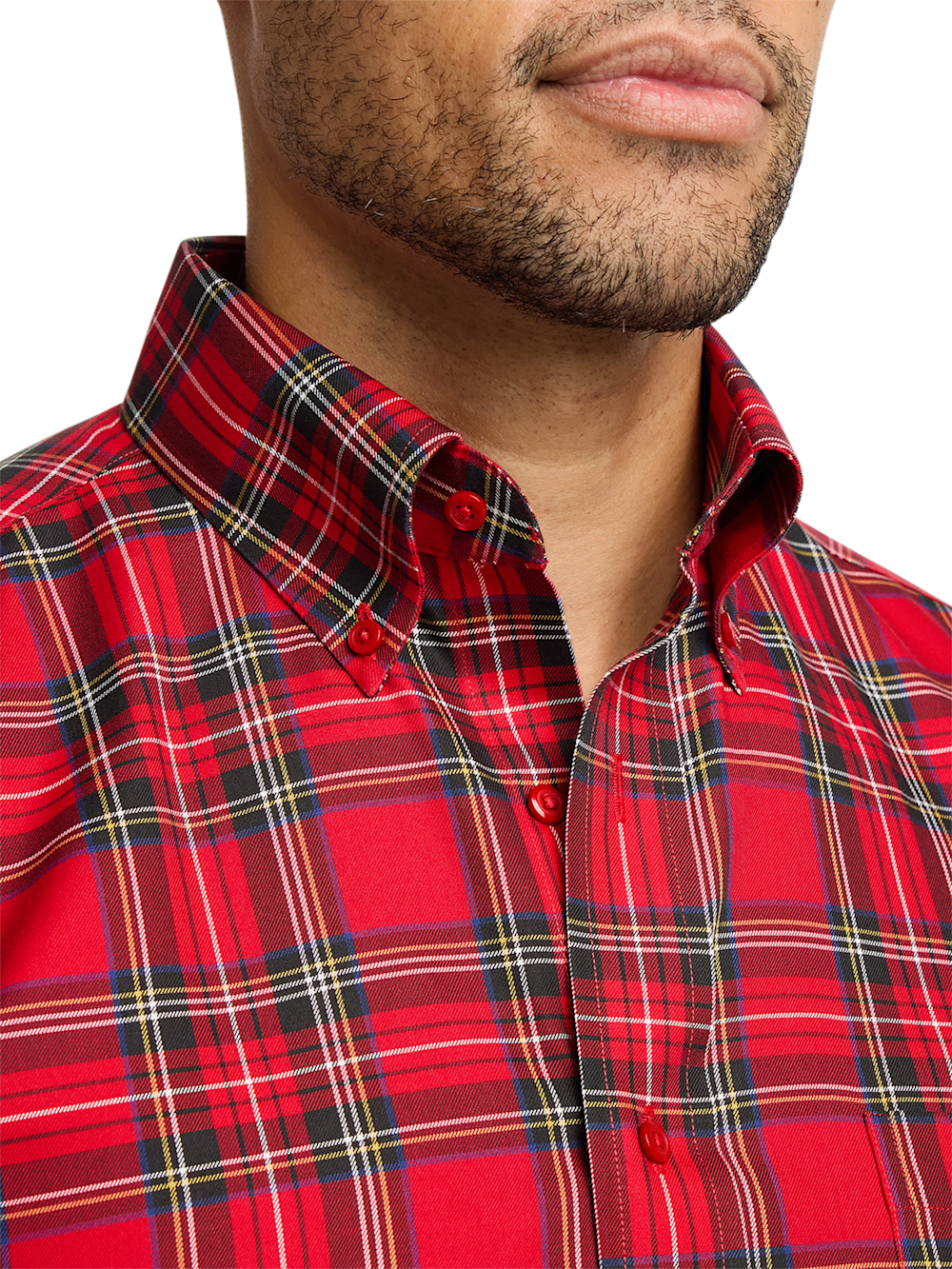 Alternate Image of Non-iron Cotton Plaid Dress Shirt-2