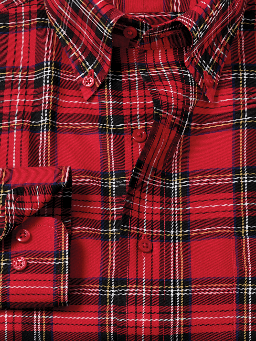 Alternate Image of Non-iron Cotton Plaid Dress Shirt-5