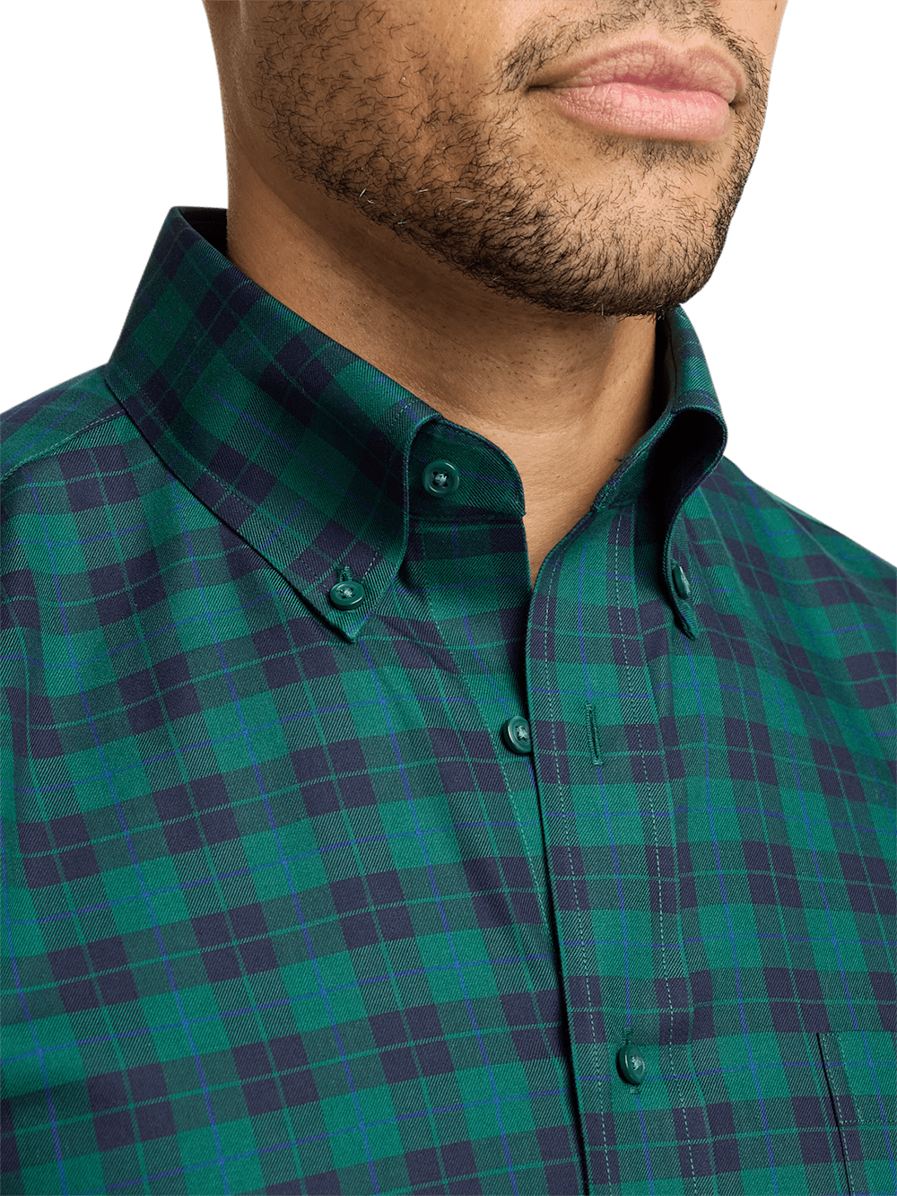 Alternate Image of Non-iron Cotton Plaid Dress Shirt-2