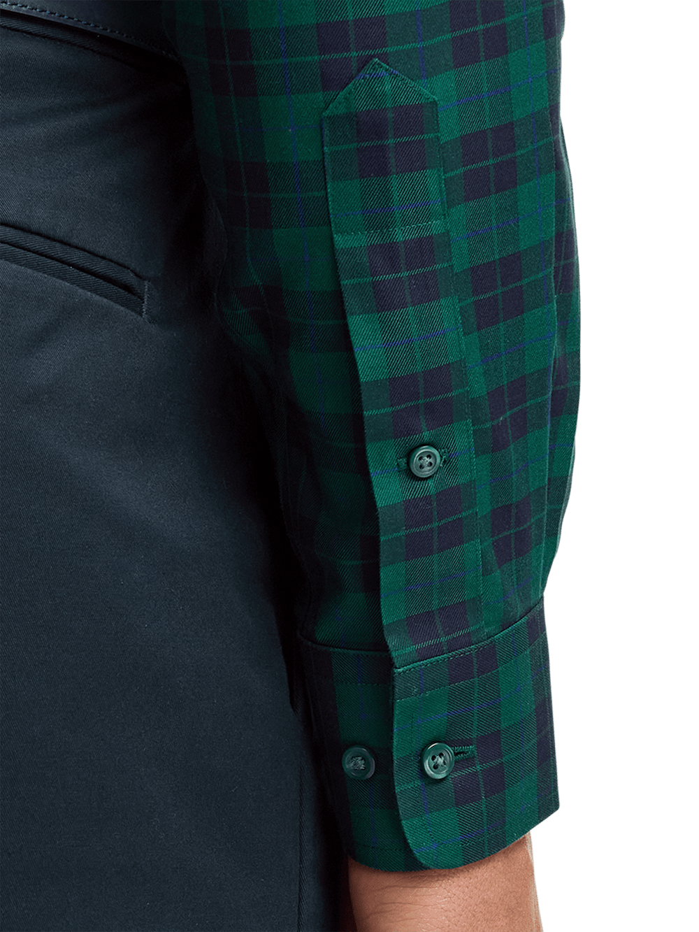 Alternate Image of Non-iron Cotton Plaid Dress Shirt-3