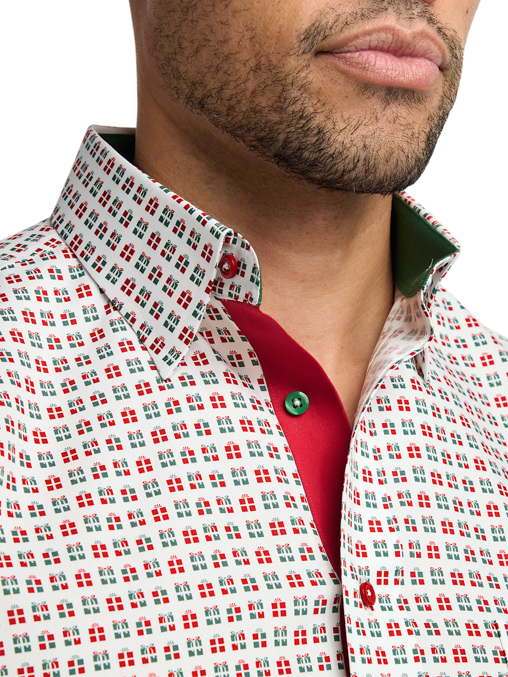 Alternate Image of Non-iron Cotton Presents Dress Shirt With Contrast Trim-2