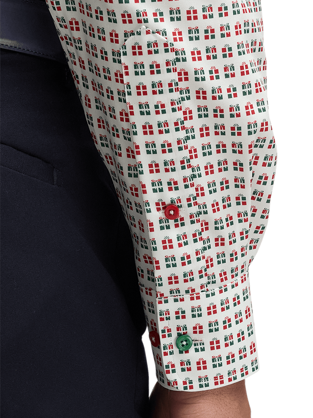 Alternate Image of Non-iron Cotton Presents Dress Shirt With Contrast Trim-3