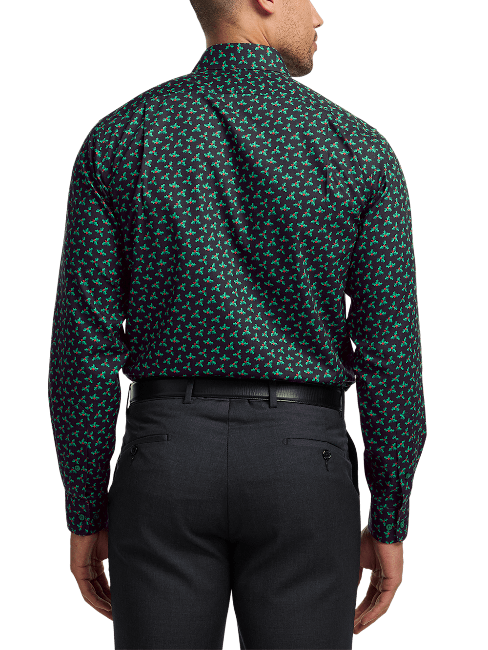 Alternate Image of Non-iron Cotton Holly Dress Shirt With Contrast Trim-4