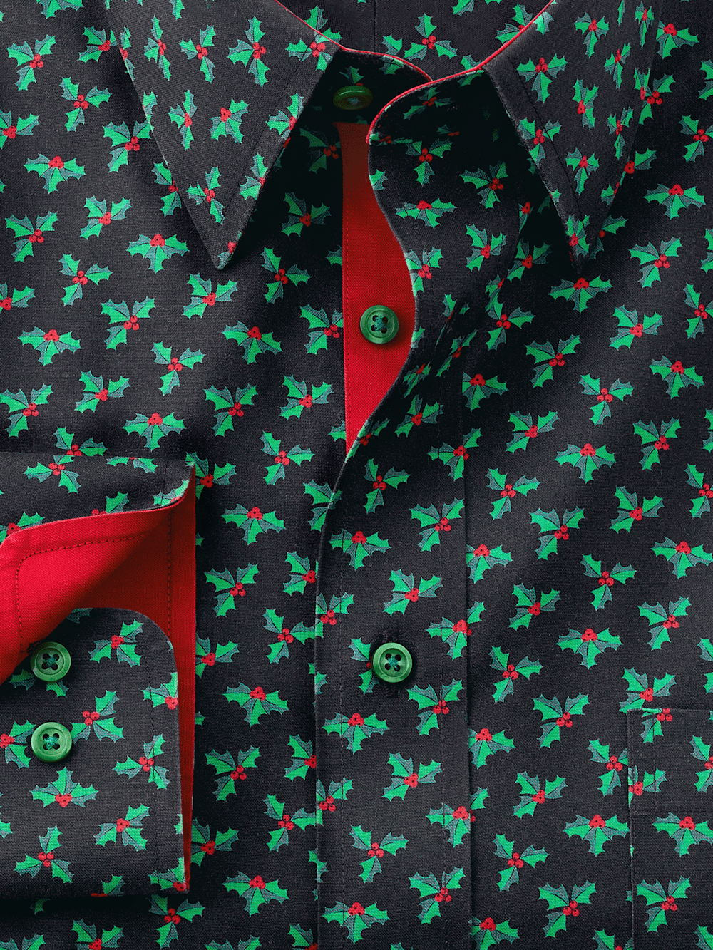 Alternate Image of Non-iron Cotton Holly Dress Shirt With Contrast Trim-5