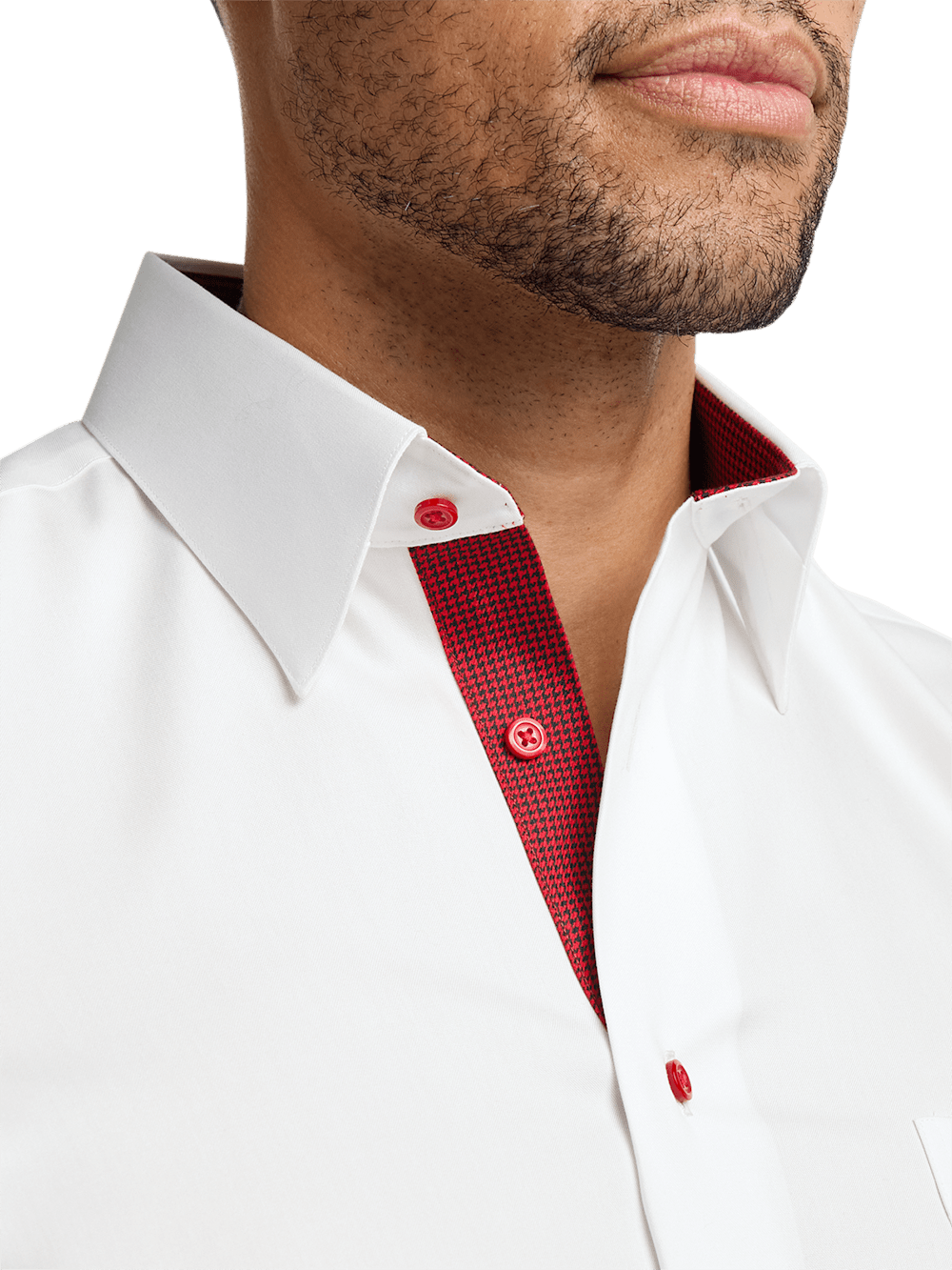 Alternate Image of Non-iron Cotton Solid Dress Shirt With Contrast Trim-2