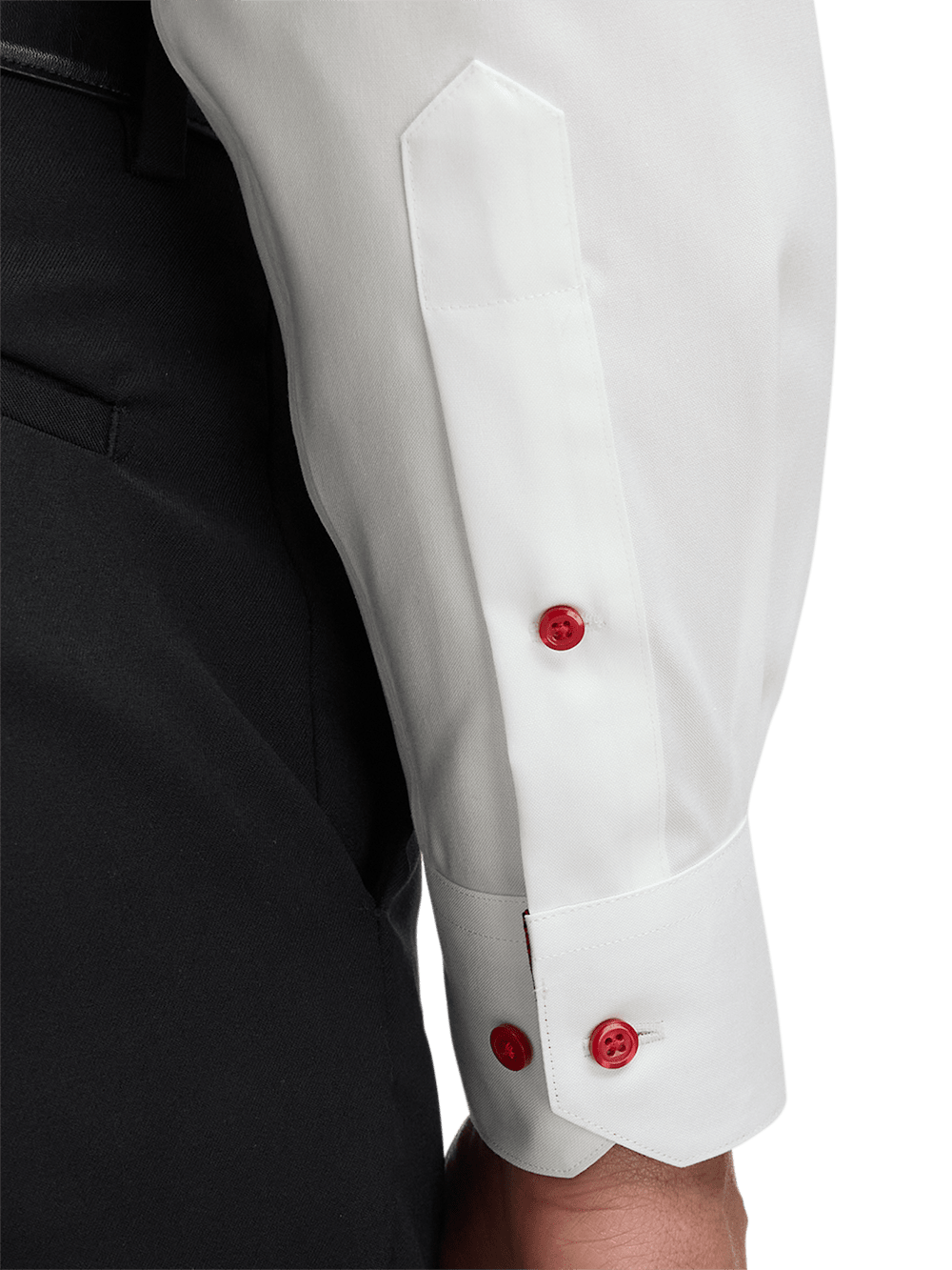 Alternate Image of Non-iron Cotton Solid Dress Shirt With Contrast Trim-3