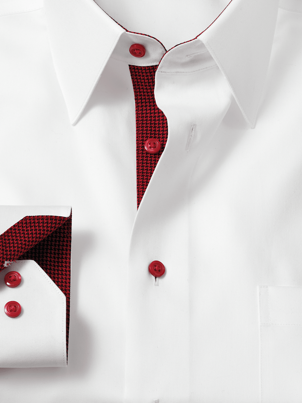 Alternate Image of Non-iron Cotton Solid Dress Shirt With Contrast Trim-5