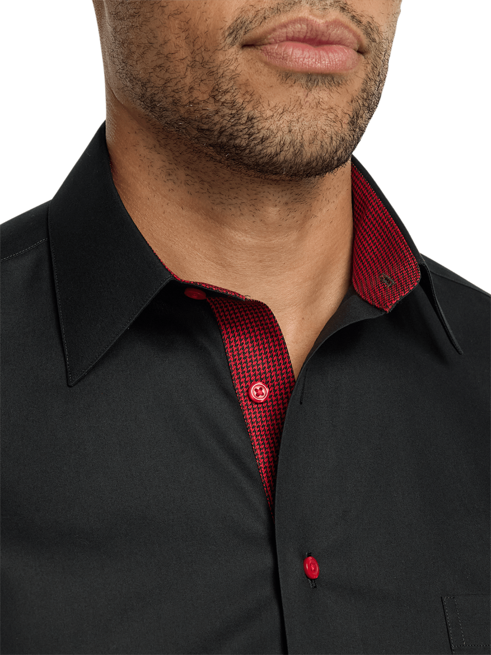 Alternate Image of Non-iron Cotton Solid Dress Shirt With Contrast Trim-2