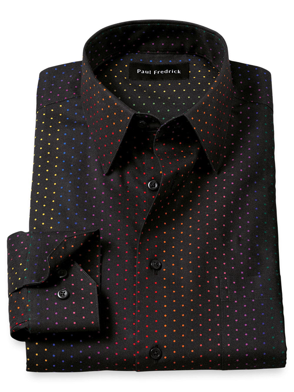 Product Image of Non-iron Cotton Dot Dress Shirt-Multi