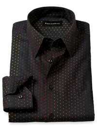 Non-Iron Cotton Dot Dress Shirt - Multi