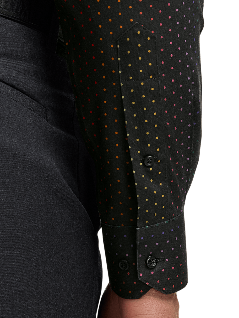 Alternate Image of Non-iron Cotton Dot Dress Shirt-3