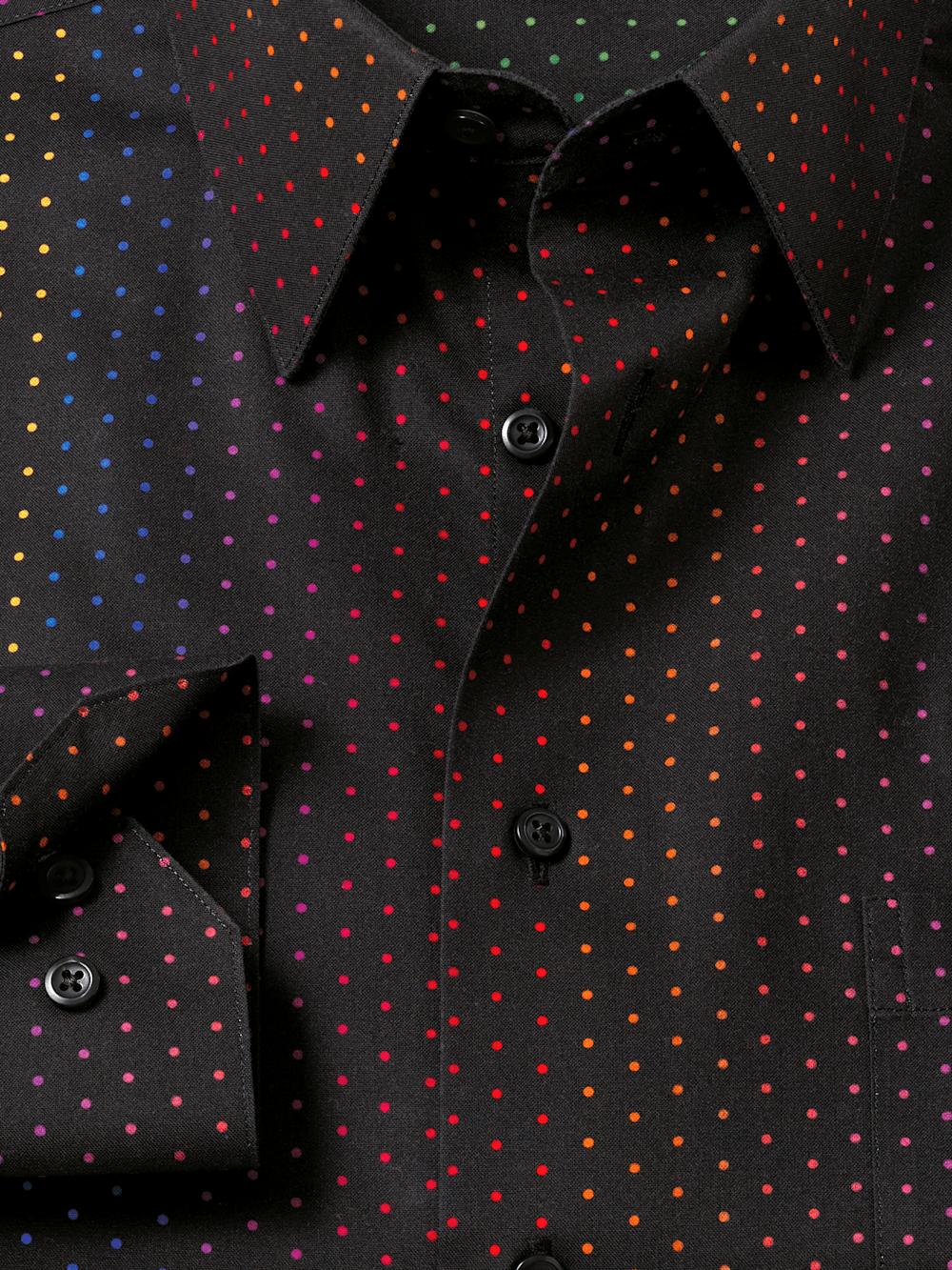 Alternate Image of Non-iron Cotton Dot Dress Shirt-5