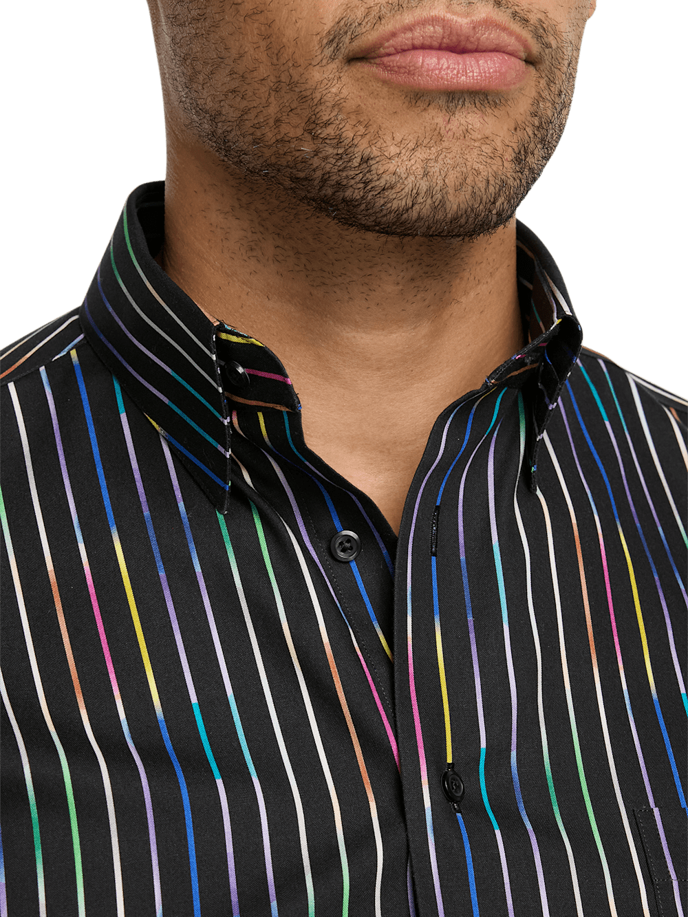 Alternate Image of Non-iron Cotton Stripe Print Dress Shirt-2