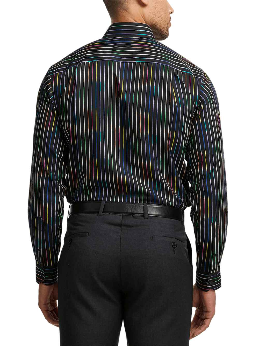 Alternate Image of Non-iron Cotton Stripe Print Dress Shirt-4