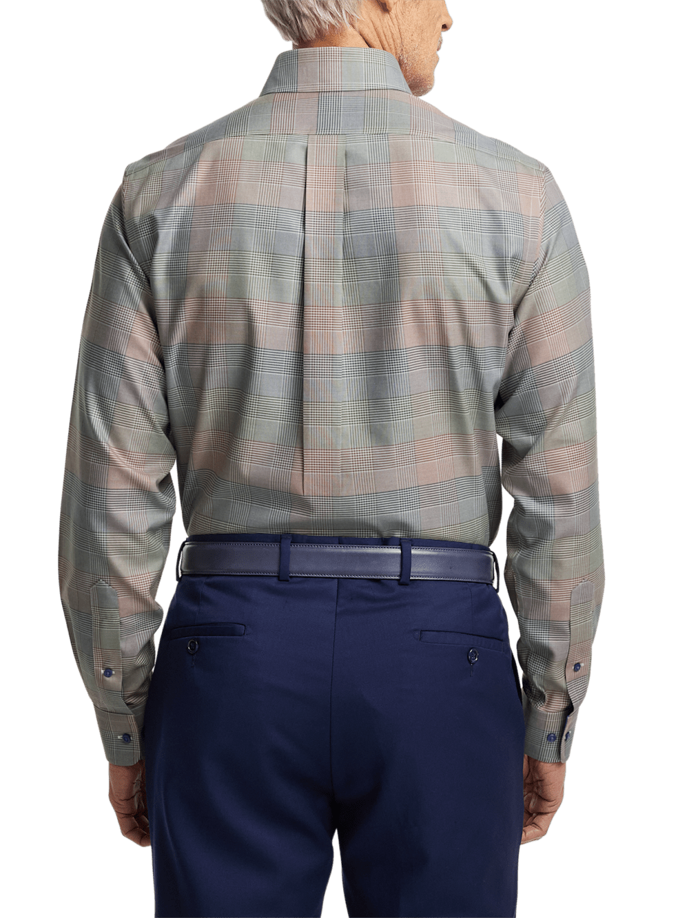 Alternate Image of Non-iron Cotton Plaid Dress Shirt With Contrast Trim-4