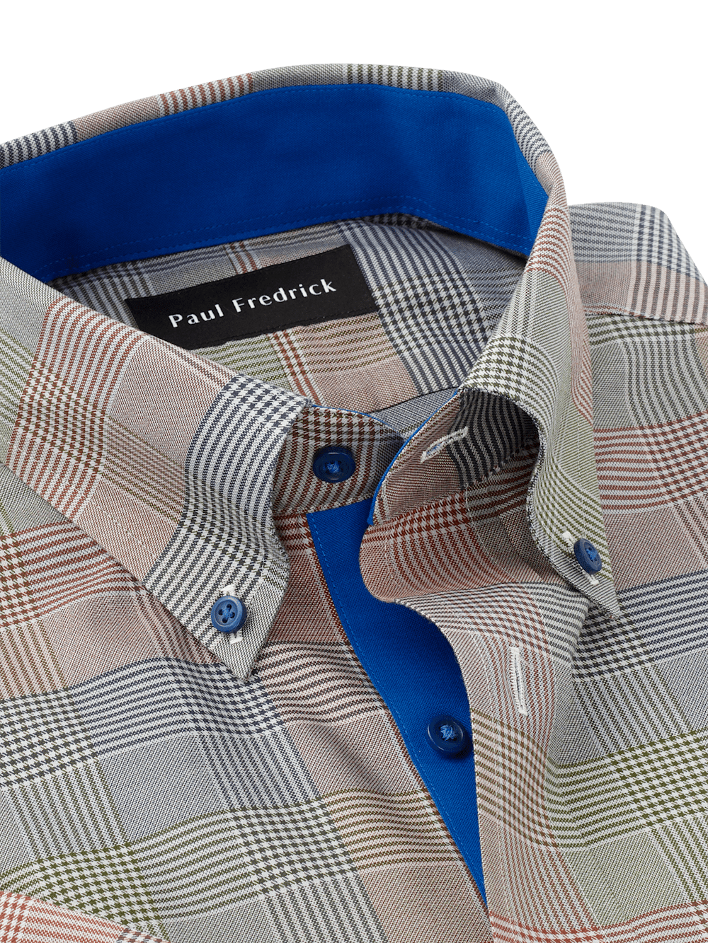 Alternate Image of Non-iron Cotton Plaid Dress Shirt With Contrast Trim-6