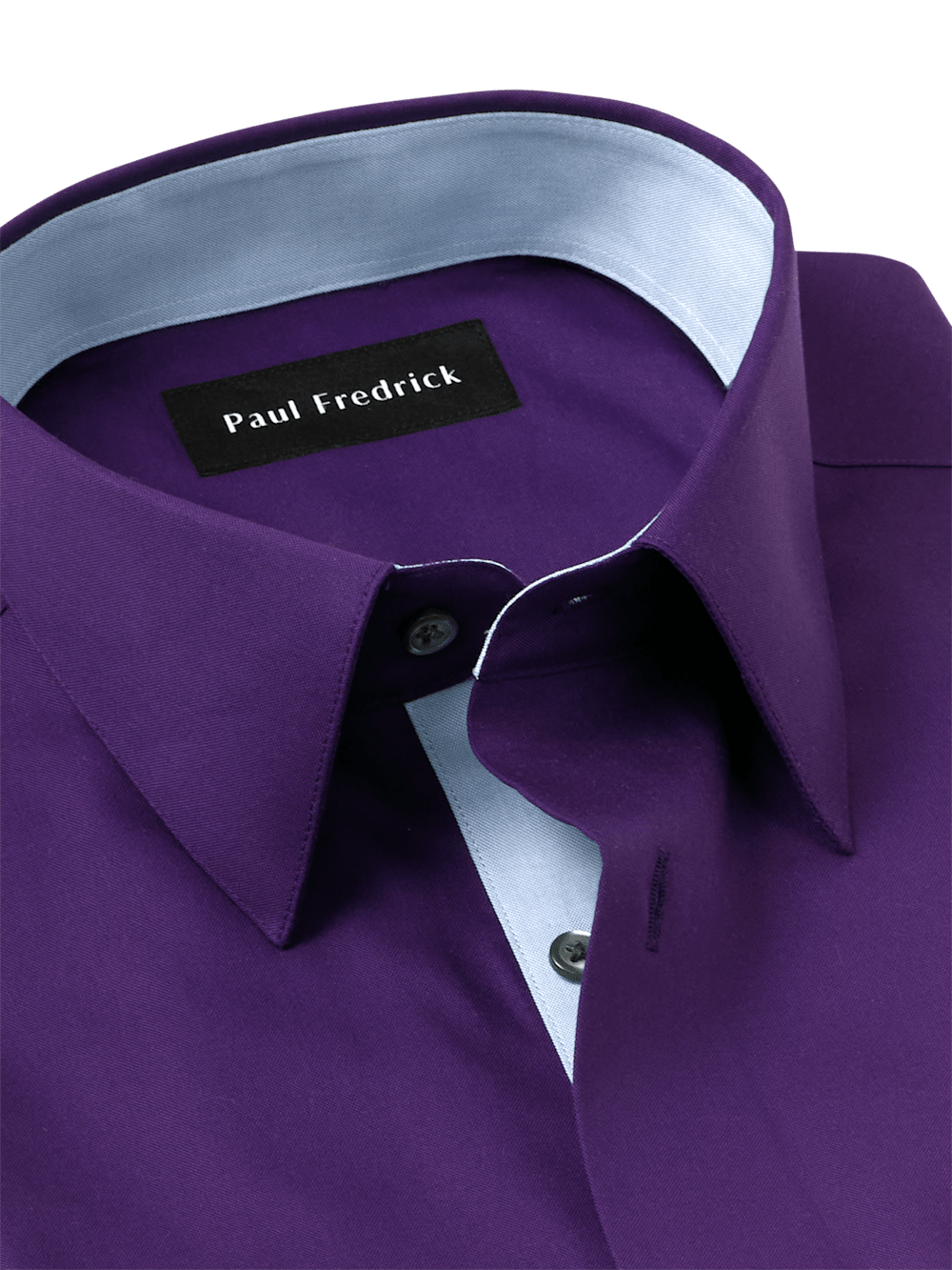 Alternate Image of Non-iron Cotton Solid Dress Shirt With Contrast Trim-6