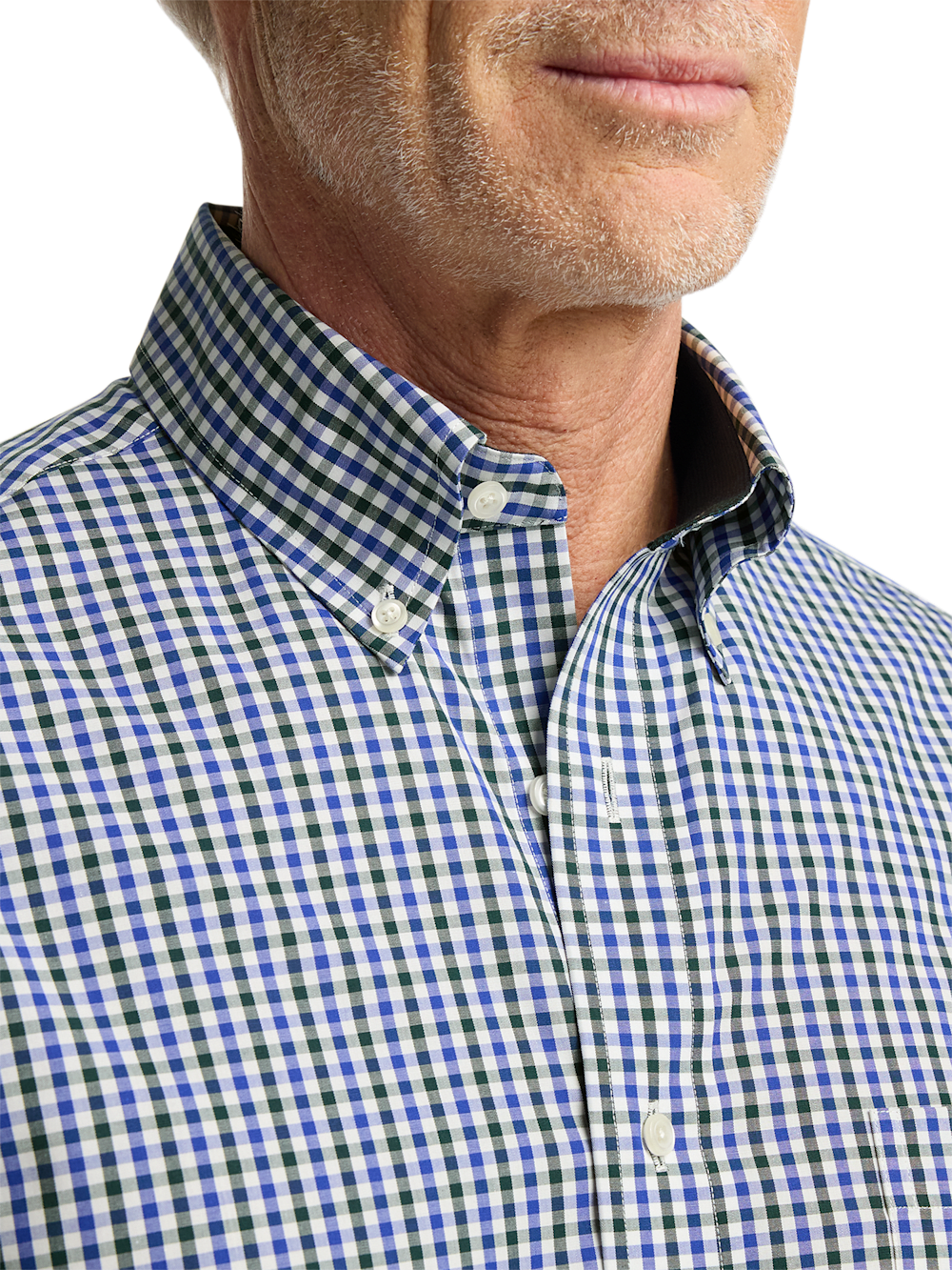 Alternate Image of Non-iron Cotton Gingham Dress Shirt With Contrast Trim-2