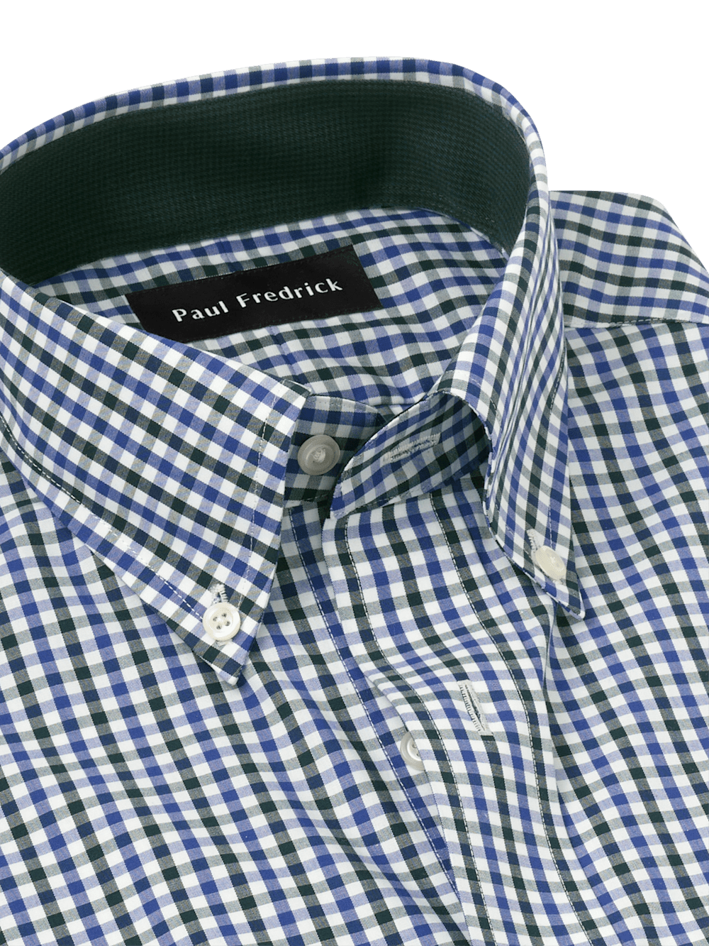 Alternate Image of Non-iron Cotton Gingham Dress Shirt With Contrast Trim-6