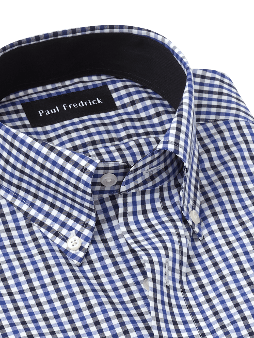 Alternate Image of Non-iron Cotton Gingham Dress Shirt With Contrast Trim-6